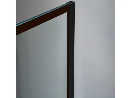 Inloopdouchewand Industriele Stijl Sefana - 140X200 Cm - Zwart