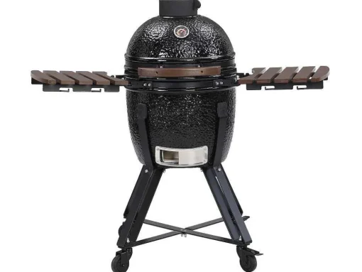 Kamado-Houtskoolbarbecue Van Keramiek En Bamboe 45 X 63 X 105 Cm - Izaki