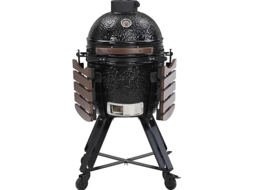 Kamado-Houtskoolbarbecue Van Keramiek En Bamboe 45 X 63 X 105 Cm - Izaki