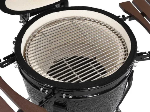 Kamado-Houtskoolbarbecue Van Keramiek En Bamboe 45 X 63 X 105 Cm - Izaki