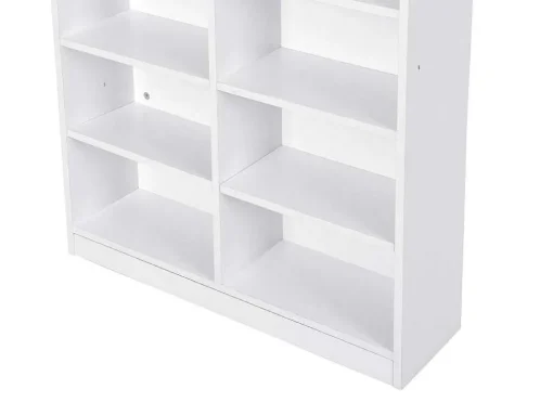 Keukeneiland Met 3 Lades En 8 Nissen Van Mdf - Licht Naturel En Wit - Palestrina