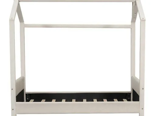 Kinderhutbed 90X200Cm In Fluweel - Lattenbodem - Beige