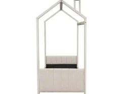 Kinderhutbed 90X200Cm In Fluweel - Lattenbodem - Beige