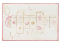 Kindertapijt Hinkelbaan Funny - Polypropyleen - 100 X 150 Cm - Beige En Roze
