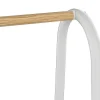 Kledingrek - L64 Cm - Wit Metaal En Beukenhout - Dogu