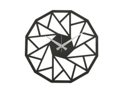 Klok Geometrisch 7, Zwart, Zilver, 50X1,5X50 Cm, Epikasa