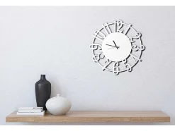Klok Numbers, Wit, Zwart, 50X1,5X50 Cm, Epikasa