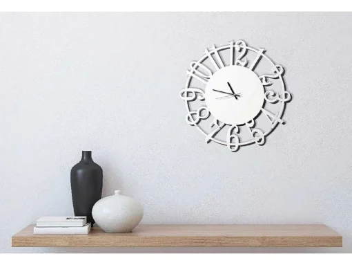 Klok Numbers, Wit, Zwart, 50X1,5X50 Cm, Epikasa