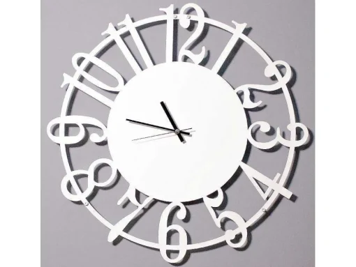 Klok Numbers, Wit, Zwart, 50X1,5X50 Cm, Epikasa