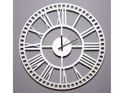 Klok Vintage 5, Wit, Zwart, 50X1,5X50 Cm, Epikasa