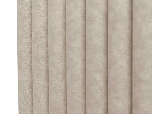 Kofferbed En Hoofdeinde Met Verticale Stiksels - 180 X 200 Cm - Stof - Beige - Sarah