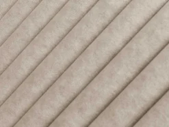 Kofferbed En Hoofdeinde Met Verticale Stiksels - 180 X 200 Cm - Stof - Beige - Sarah