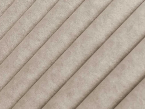 Kofferbed En Hoofdeinde Met Verticale Stiksels - 180 X 200 Cm - Stof - Beige - Sarah