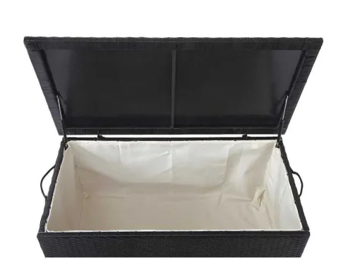 Kussenbox Van Polyrattan Mcw-D88 Iii, Premium Zwart, 51X100X50Cm 170L