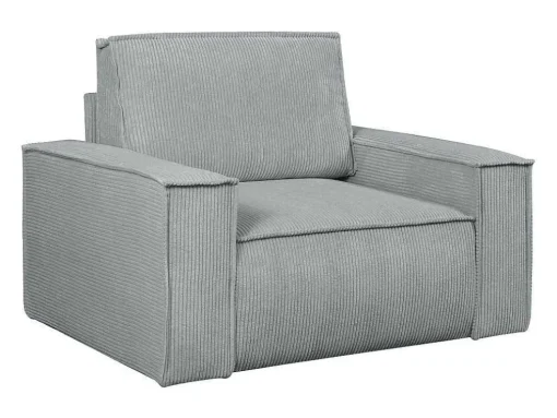 Lichtgrijze Ribfluwelen Fauteuil Amelia