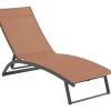 Ligstoel Met Verschillende Standen Van Aluminium En Textileen - Terracotta - Saranda Van Mylia