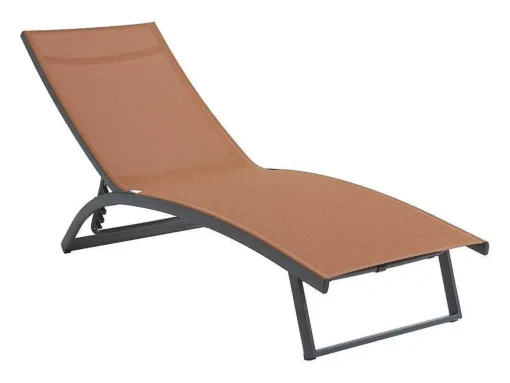 Ligstoel Met Verschillende Standen Van Aluminium En Textileen - Terracotta - Saranda Van Mylia