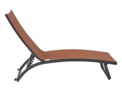 Ligstoel Met Verschillende Standen Van Aluminium En Textileen - Terracotta - Saranda Van Mylia
