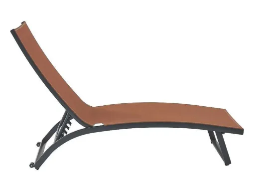 Ligstoel Met Verschillende Standen Van Aluminium En Textileen - Terracotta - Saranda Van Mylia