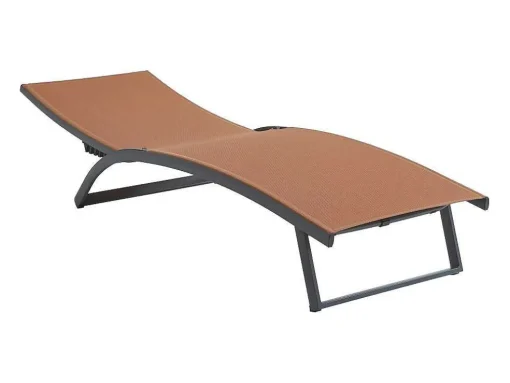 Ligstoel Met Verschillende Standen Van Aluminium En Textileen - Terracotta - Saranda Van Mylia
