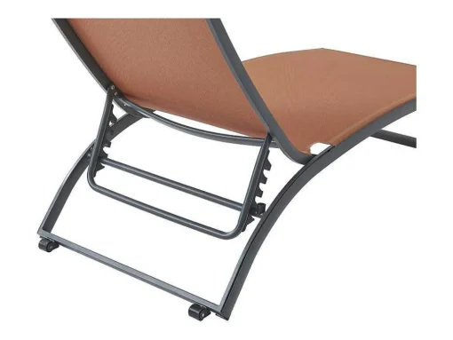 Ligstoel Met Verschillende Standen Van Aluminium En Textileen - Terracotta - Saranda Van Mylia