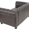 Luxe 2-Zitsbank Edinburgh, Ronde Poten, Bruin
