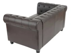 Luxe 2-Zitsbank Edinburgh, Ronde Poten, Bruin