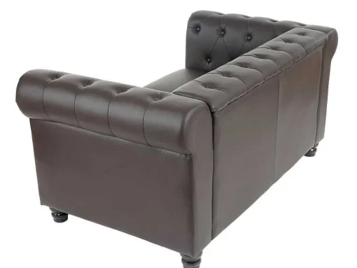 Luxe 2-Zitsbank Edinburgh, Ronde Poten, Bruin