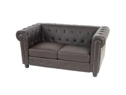 Luxe 2-Zitsbank Edinburgh, Ronde Poten, Bruin