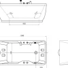Massagebad - 1 Persoon - 150 X 75 X 59 Cm - Hoek Rechts - Gavino