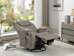Massagefauteuil Silvano In Stof - Taupe