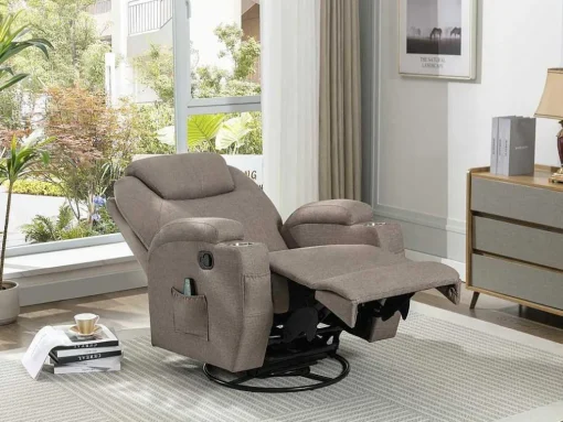 Massagefauteuil Silvano In Stof - Taupe