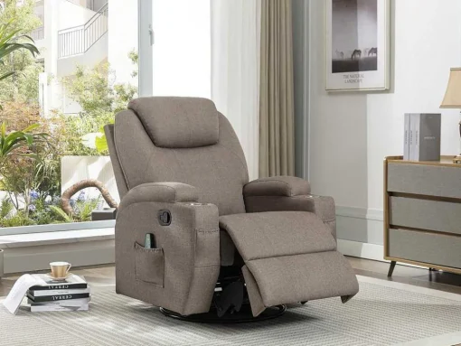 Massagefauteuil Silvano In Stof - Taupe