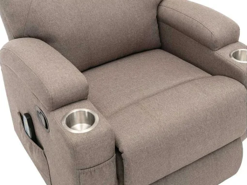 Massagefauteuil Silvano In Stof - Taupe