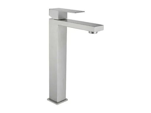 Mechanische Mengkraan Met Vierkante Vorm Van Roestvrij Staal - Geborsteld Nikkel - H31 Cm - Canilas