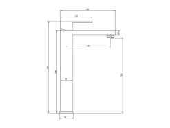 Mechanische Mengkraan Met Vierkante Vorm Van Roestvrij Staal - Geborsteld Nikkel - H31 Cm - Canilas