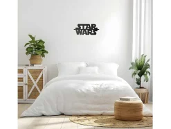 Metalen Decoratie Star Wars, Zwart, 50X1,5X21 Cm, Epikasa