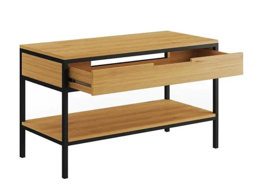 Meubel Onder Wastafel Van Licht Teakhout En Metaal - 120 Cm - Tukad