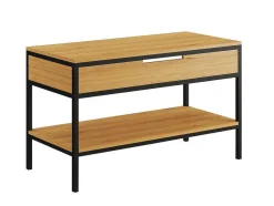 Meubel Onder Wastafel Van Licht Teakhout En Metaal - 120 Cm - Tukad