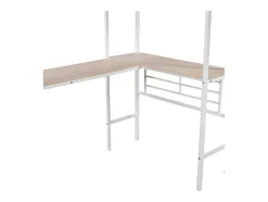 Mezzaninebed - 2 Bedden 90X200 Cm - 2 Bureaus Onder Het Bed - Wit