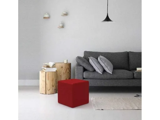 Milena Pouf, Rood, 34X34X37 Cm, Epikasa