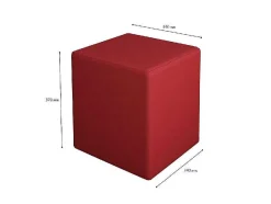 Milena Pouf, Rood, 34X34X37 Cm, Epikasa