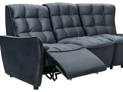Moduleerbare Relaxhoekbank Van Fluweel - Antraciet - Alford