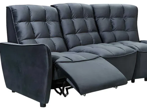 Moduleerbare Relaxhoekbank Van Fluweel - Antraciet - Alford