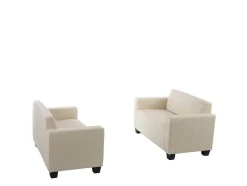 Moncalieri Bankstel (Set Van 2), Creme