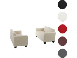 Moncalieri Bankstel (Set Van 2), Creme