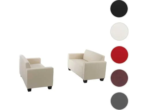 Moncalieri Bankstel (Set Van 2), Creme