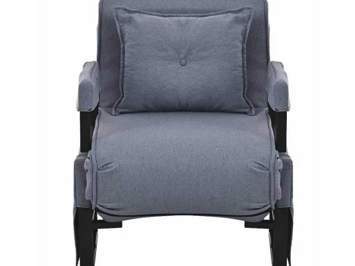 Multifunctionele Ligstoel Met Kussen - Om Te Bouwen Tot Fauteuil - Linnen Stof - Grijs