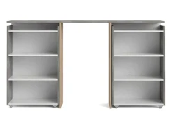 Nada Hoofdbord Met Opbergruimte 140 Cm, Betondecor/Wit Hoogglans.