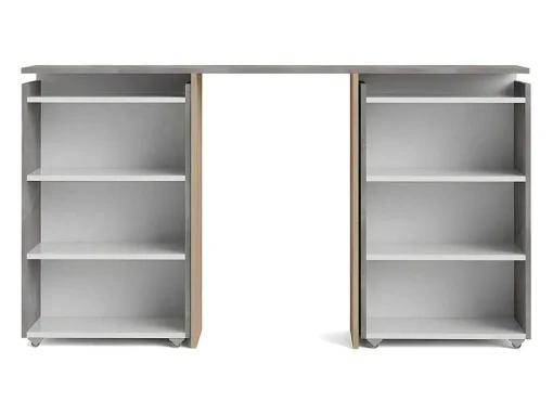 Nada Hoofdbord Met Opbergruimte 140 Cm, Betondecor/Wit Hoogglans.